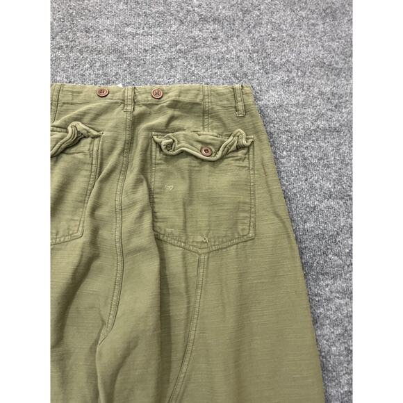 Free People Bay To Breakers Cargo Pants S Harem Lagenlook Boho Baggy Pine Green - Picture 9 of 16